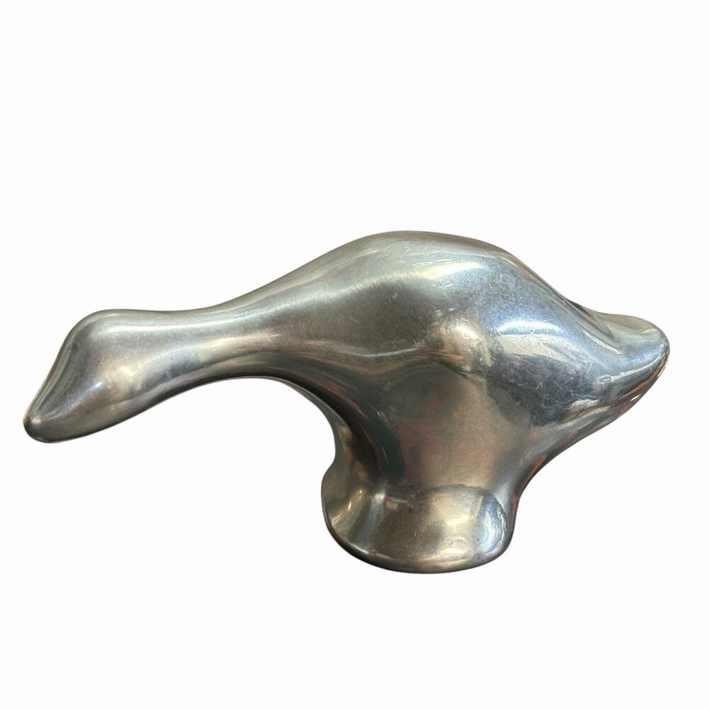 Vintage Hoselton Canada Abstract Aluminum Duck Sculpture Signed #458 MCM